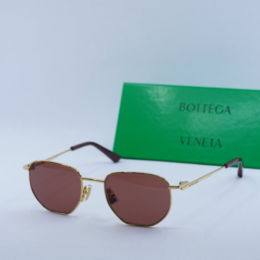 Bottega Veneta BV1301S 003 Gold Brown Sunglasses - Exclusive Sale!